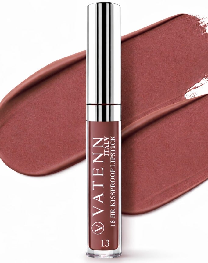 VATENN ITALY 18 Hr Kissproof Lipstick 13 Matte liquid lipstick, Lead-Free ,No Dry Feel, Weightless Feel, Vinyl Ink Kissproof /Lip Lingerie Transfer-Proof, All Day Wear. - Image 1